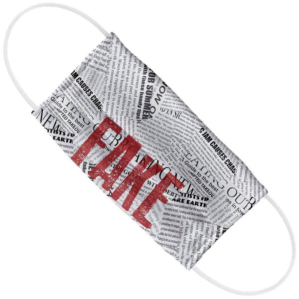 Popfunk Donald Trump Fake News 1-Ply Reusable Face Mask Covering, Unisex
