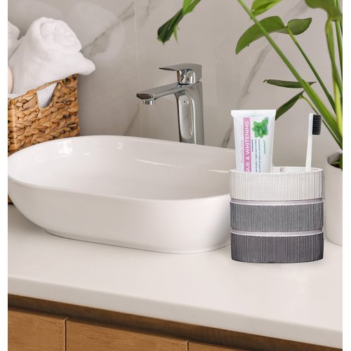 Popular Bath Toothbrush Holder, Madern Collection, Grey