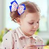 4th of July Hair Bow Clips Glitter Star Hairpins for Kids Girls, Patriotic Headband for 6 Inch Handmade Grosgrain Ribbon Alligator Clip Barrette Independence Day Party Headwear 1PCS