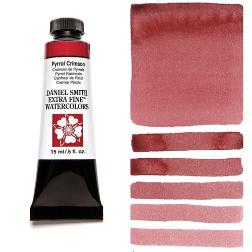 Daniel Smith Extra Fine Watercolor Paint, 15ml Tube, Pyrrol Crimson, 284600127, 0.5 Fl Oz (Pack of 1)
