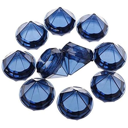 Healthcom 50 Pack 5 Gram5 ML Empty Clear Jars Diamond shaped Plastic Cosmetic Jars Makeup Samples Pot with Lids Trial Case Refillable Cosmetics Cream Box for Lotion Lip Balm Eyeshadow Nails (Royal