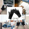 Women's & Men's USB Heated Gloves Mitten Winter Hands Warm Laptop Gloves, Pom Pom Knitting Hands Full & Half Heated Fingerless Heating Warmer Washable Design (Black)