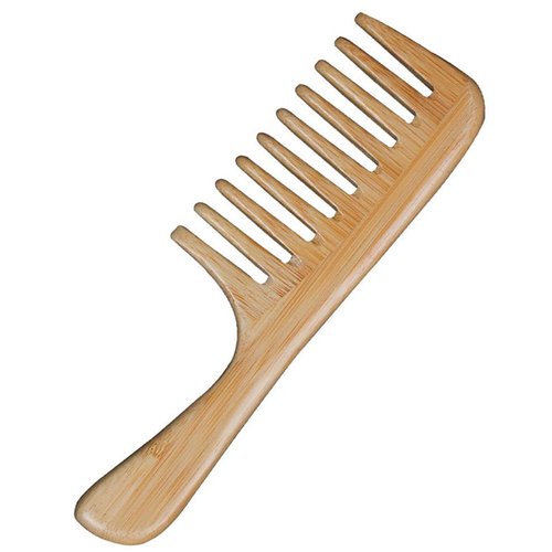 Wooden Wide Tooth Comb for Women Men Kids, Anti-static Detangling Hair Comb Styling Comb for Curly Fine Straight Wet Dry Hair, Natural Bamboo Comb