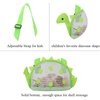 KMDJG Beach Toy Mesh Beach Bag, Kids Shell Collecting Bag, Dinosaur Beach Toy Bag Totes for Holding Shells Beach Toys, Swimming Accessories for Boys Girls Picking Up Shells and Toys (Green)