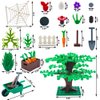 Farm Animals Building Blocks Toys Garden Park Trees and Flowers Classic Botanical Accessories Bricks for Boys Girls Kids Age 6+ Gifts（Include 1 Pcs 10" x 10" Base Plate