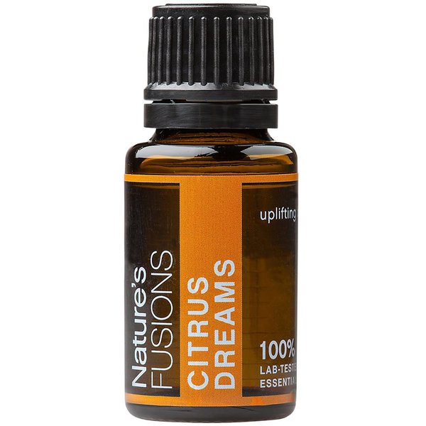 Nature's Fusions Citrus Dreams, 100% Pure and Natural Essential Oil Blend for Aromatherapy and Topical Use, 5 Fl Oz (Pack of 1) (15 mL)