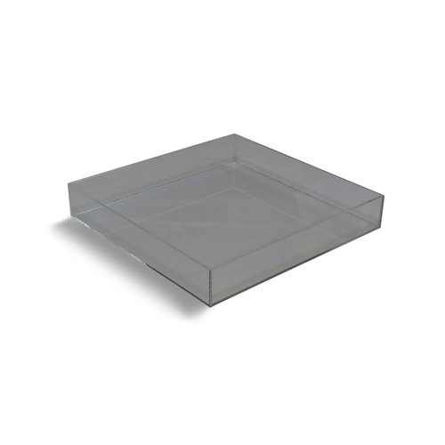 Office Supplies Desk Drawer Organizer for Scissors, Pens, Markers, Highlighters, Tape - 9.625" x 9.875" x 1.5", Clear (9.625" x 9.875" x 1.5")