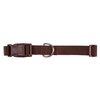 Zack & Zoey 1" Wide Nylon Dog Collar, Fits Necks 18" to 26", Chocolate Brown