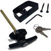 Shed Door T-Handle Lock Kit - Longer 5-1/2" Stem - Includes 2 Keys, 2 Screws, Allen Wrench, 5-1/2" Stem, Shed Lock, Barn Door Lock, Playhouse Lock & Chicken Coop Lock (Black)
