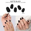 Adora Couture Semi Cured Gel Nail Strips | 20pcs Nail Wraps Kit for Women | Matte Black Midnight Glaze Nail Strips | Gel Nail Stickers with UV Light Required (Matte Black)
