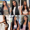 Human Hair Bundles Straight Hair 4 Bundles Human Hair 18 20 22 24 Inches Unprocessed Brazilian Virgin Straight Human Hair Extensions Natural Black Color Straight Raw Hair Bundles