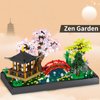 APENGBAOL Zen Tranquil Garden Architectural Set, Cherry Blossom Bonsai Tree Miniature Building Block Set, Home and Office Decoration Set, Adult and Child (2280 Pieces)