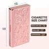 Retro Metal Cigarette Case-Double Sided Spring Clip Open Pocket Holder for 14 100mm Cigarettes Credit Card Holder Protective Security Wallet for Men and Women(Rose Golden)
