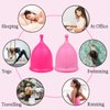 SHORDY Menstrual Cups Set of 2(Small+Large) with Box Soft Menstrual Cup & Flexible Period Cups for Women Upto 12 Hours Eco-Friendly & Safer Tampons Discs Pads Alternative Copa Menstrual (Pink)