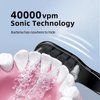 XFU Sonic Toothbrushes for Adults and Kids, 3 Brush Heads, with 5 Modes and IPX7 Waterproof, Battery Electric Toothbrush Build in 2 Mins Timer 40,000 VPM XF-11 Black