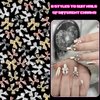 UOTEY 60Pcs Metal Bow Nail Charms, Alloy Nail Bows 3D Golden Silver Gray Bowknots Charms for Nails, Luxury Shiny Bow Tie Nail Gems Charms, Nail Art Accessories Manicure Nails DIY Charms