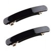 2 Pack Black Metal Spring Clips Barrette Bows Hair Clips French Barrettes Hair Grip No Slip Grip Hairpins Chic Styling