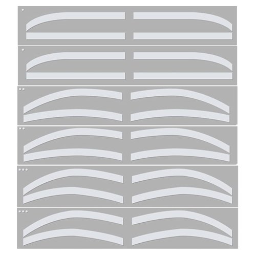 Permanent Makeup Eyebrow Auxiliary Stickers,Airbrush Brow Stickers Stencils Shape Tape,Brow Shaping Mapping Guide Tool, Disposable Adhesive Eyebrow Template Sticker (2 Bags a Pack -12 Pairs)