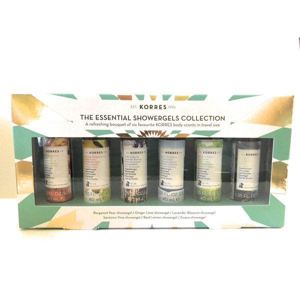 Bergamot Pear Ginger Lime Lavender Blossom Santorini Vine Basil Lemon. Guave Essential Shower Gel 6pc Set 6 x 1.35 Fl Oz