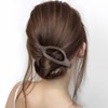 Flat Hair Clips for Women, 4pcs Curved Side Slid Claw Clips for Thick Thin Hair, Strong Hold Alligator Hair Clips No Slip Grip Matte Neutral Hair Accessories for Women Girls