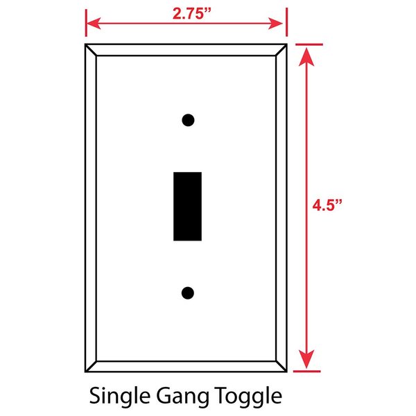Art Plates - Single Gang Toggle Decorative Metal Wall Plate - Twilight - (Made in USA)