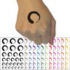 Enso Zen Buddhism Infinity Circle Temporary Tattoo Water Resistant Fake Body Art Set Collection - Black (One Sheet)