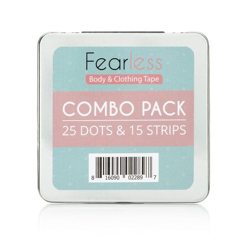 Fearless Tape - Double Sided Tape - Combo Pack of Dots and Strips for Fashion, Clothing & Body | All Day Strength & Superior Adhesive
