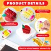 Yuxung 3 Pcs Pencil School Bus and Apple Hair Claw Clips Back to School Teacher Hair Clips Cute Hair Jaw Barrettes for Women Teachers Appreciation Gift Thick and Thin Hair Accessories