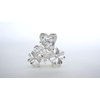 Generic Small mini light silver metal daisy flower hair claw clip