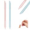 Giantree Glass Cuticle Pusher, 2 Pcs Nail Cuticle Remover Tool, Double Head Nail File Manicure Cuticle Stick Women Professional Cuticle Glass Polisher for Natural Nails Cuticles Care(Light blue+Pink)