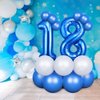 OFFCUP Number 1 Balloons 40 Inch, Navy Blue 1th Birthday Decoration Balloon Foil Helium Balloons, Big Jumbo Number Balloon Celebration Party Supplies for Baby Girls Boys Toddlers(Blue)