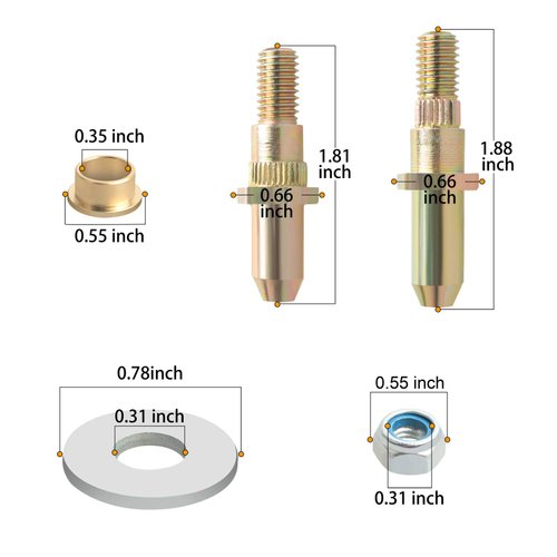 NDRUSH Door Hinge Pin Bushing Lock Nuts Repair Kits Compatible with Chevy Silverado Suburban GMC Sierra