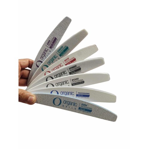 Organic Nails Seven Sanding Board Half Moon File PCs Set
