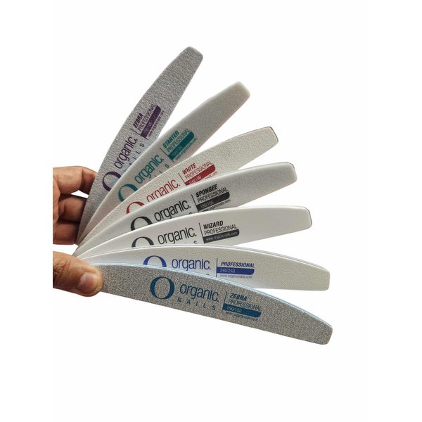 Organic Nails Seven Sanding Board Half Moon File PCs Set