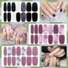 WOKOTO 16 Sheets Gradient Nail Polish Strips Stickers for Women Nail Wraps Stickers for Nails Press On Nail Polish Wraps Marble Design Nail Art Gel Strips Nails Full Nail Stickers Nail Color Strips