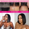 GCTGCT Bob Wig Human Hair 4x4 HD Lace Front Glueless Wigs Human Hair Pre Plucked Short Straight Bob Wigs for Black Women 180% Density Wear and Go Human Hair Wig No Glue Natural Color 10 Inch