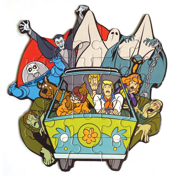 Playhouse Glow in The Dark Scooby Doo 22-Piece Die-Cut Shaped Mini Puzzle for Kids