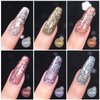GAOY Glitter Gel Nail Polish Set of 6 Colors Including Pink White Gold Purple Gel Nail Kit for Nail Art DIY Manicure and Pedicure at Home