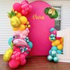 BBeipulas 88Pcs Tropical Balloon Arch Kit 12inch Hot Pink Orange Yellow Green Teal Latex Confetti Balloons for Luau Tropical Hawaii Flamingo Coachella Party Theme