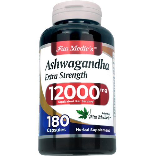 FITO MEDIC'S Lab | ashwagandha |180 Caps | 12000 mg | ashwagandha Capsules | Pure | ashwagandha Supplements | ashwaganda | ashawaganda Pills| aswagandha Vitamin | aswagandha