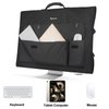 Mancro Monitor Carrying Case Compatible with Apple 27" iMac Desktop Computer, Padded Travel Carrying Bag with Rubber Handle, Pockets for 27" Screen and Accessories, Protective Case Monitor Dust Cover
