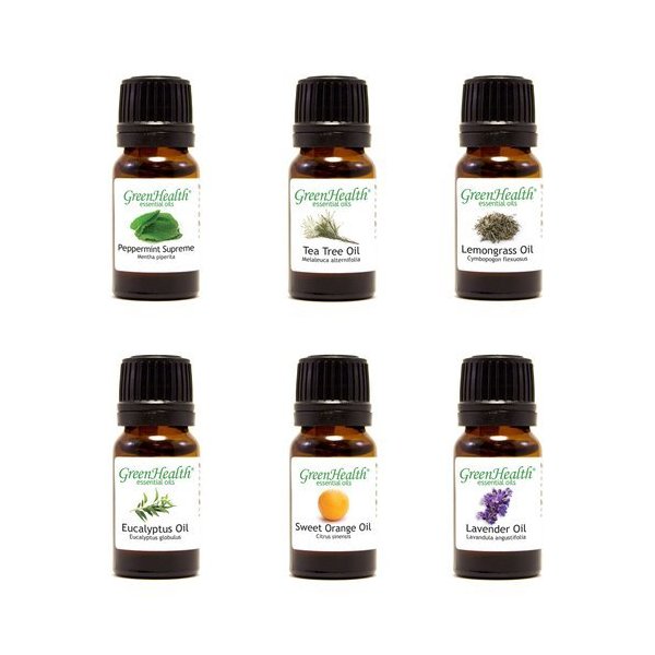 Essential Oil Gift Set - Lavender, Tea Tree, Eucalyptus, Lemongrass, Sweet Orange, Peppermint - 6/10ml