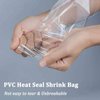 Shrink Wrap Bags,200 Pcs 6x6 Inches Clear PVC Heat Shrink Wrap for Packagaing Soap,Bath Bombs,Candles,Small Gifts, Jars and Homemade DIY Projects