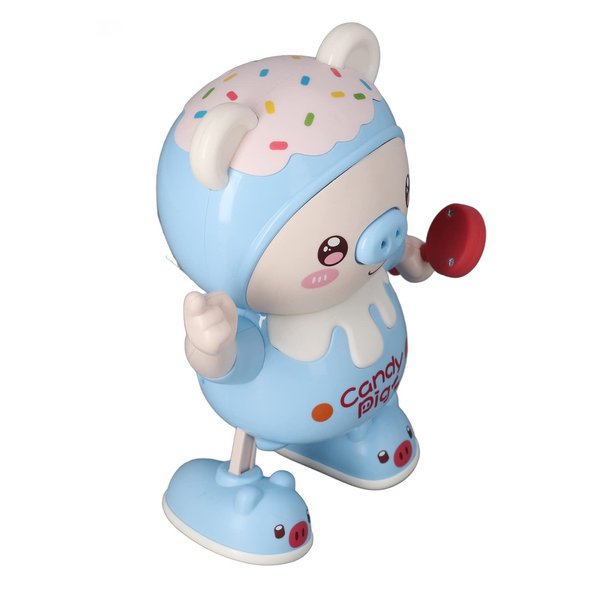 Electronic Dancing Pig, Play, Rounded Corner, Soft Lighting, Entertainment, Early Education, Clear Sound, Cute Dancing Pig, Music Toy for Home Use (Blue)