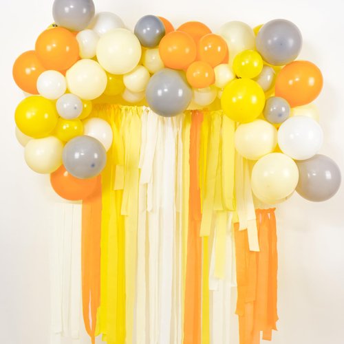 PartyWoo Crepe Paper Streamers 6 Rolls 492ft, Pack of Yellow and Orange Crepe Paper Party Streamers, Crepe Paper for Birthday Decorations, Party Decorations, Wedding Decorations (1.8 in x 82 Ft/Roll)