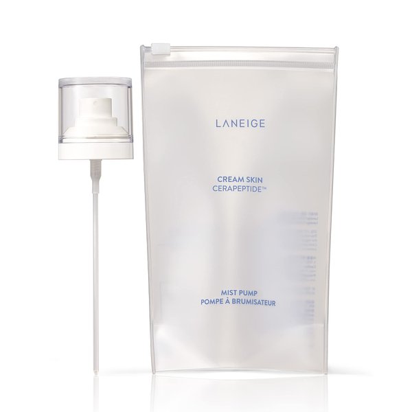 LANEIGE Cream Skin Refillable Toner & Moisturizer Pump: Amino Acid, Nourish, Hydrate, Barrier-Boosting, Visibly Firm