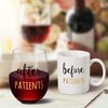 Before Patients, After Patients 11 oz Coffee Mug and 18 oz Stemless Wine Glass Set Gifts Idea for Nurses, Doctors, Hygienists, Physician, Dentists Unique Birthday Graduation Gifts Idea