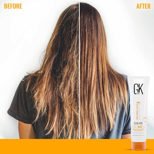 GK HAIR Global Keratin Moisturizing Shampoo (3.4 Fl Oz/100ml) for Hydrating Color Protection Dry Damage Curly Frizzy Thinning Color Treated Hair Repair Organic Paraben Sulfate Free All Hair Types