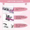 Cluster Lashes,72 Pcs Individual Lashes, Lash Clusters DIY Eyelash Extension, Super Thin Band Reusable Soft & Comfortable (Pearl-D-10mm)