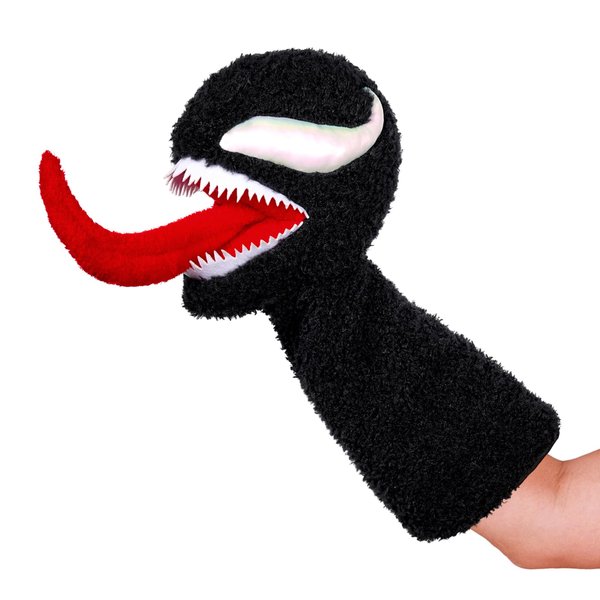 Venom Puppet,19 Inch Venom Plush for Children and Fans,Venom Hand Puppet with Movable Mouth is a School Family Puppet Theater Toy